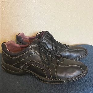 Clarks Men's Black Leather Sneakers 11